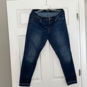 Express Mid Rise Dark Wash Ankle Jean Legging